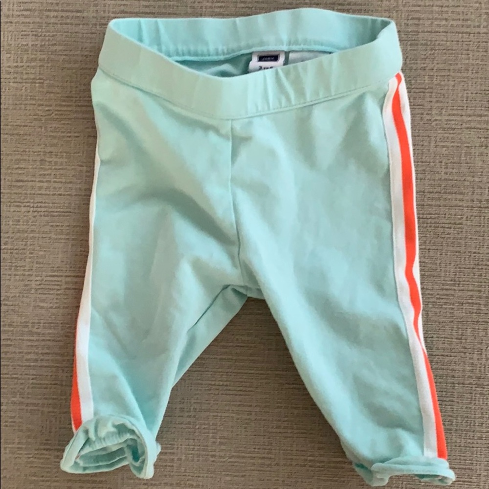 Janie and jack Aqua striped track pants for baby